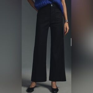 The Colette Cropped Wide-Leg Pants by Maeve: Linen Edition